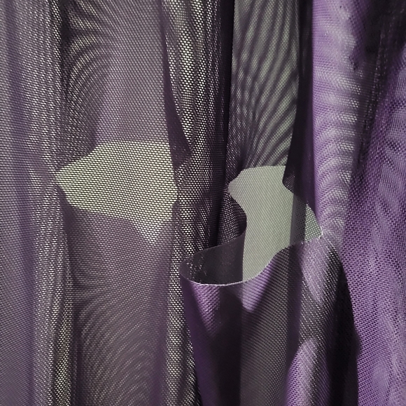 SKNDLSS Shein X purple snake mesh pants - Picture 5 of 7